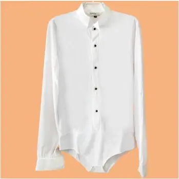 

New style child latin dance costumes spandex long sleeves latin dnace shirt for boys latin dance competition shirt S-4XL