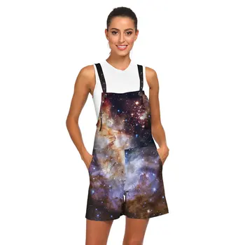 

Jessingshow Summer Women Playsuits Fashion 3D Galaxy Printed Jumpsuit Shorts Romper Streetwear Women Overalls Ladies Bodysuit