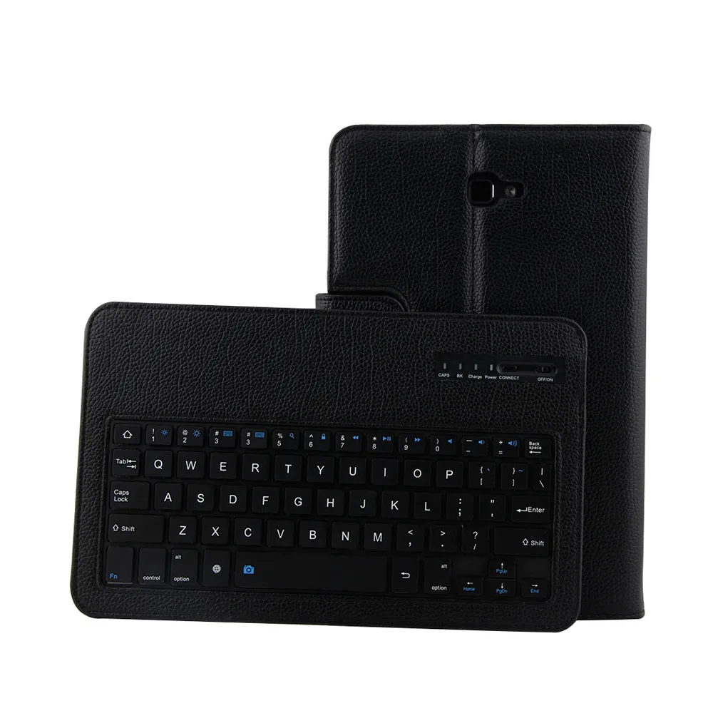 Съемный чехол-клавиатура Bluetooth для samsung Galaxy Tab A 10,1 T580 20A Прямая поставка - Цвет: Черный