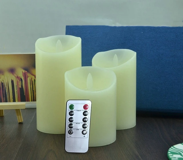 Velas sin llama, temática náutica y velas LED de pilar con temporizador,  vela LED de control remoto con mecha móvil y cuerda de cáñamo para  decoración