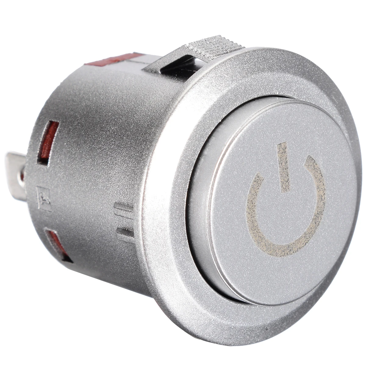 1 pc 12V Push Button Switch Led Light Power Symbol Push Button Momentary Latching Computer Case Switch 1NO 1NC