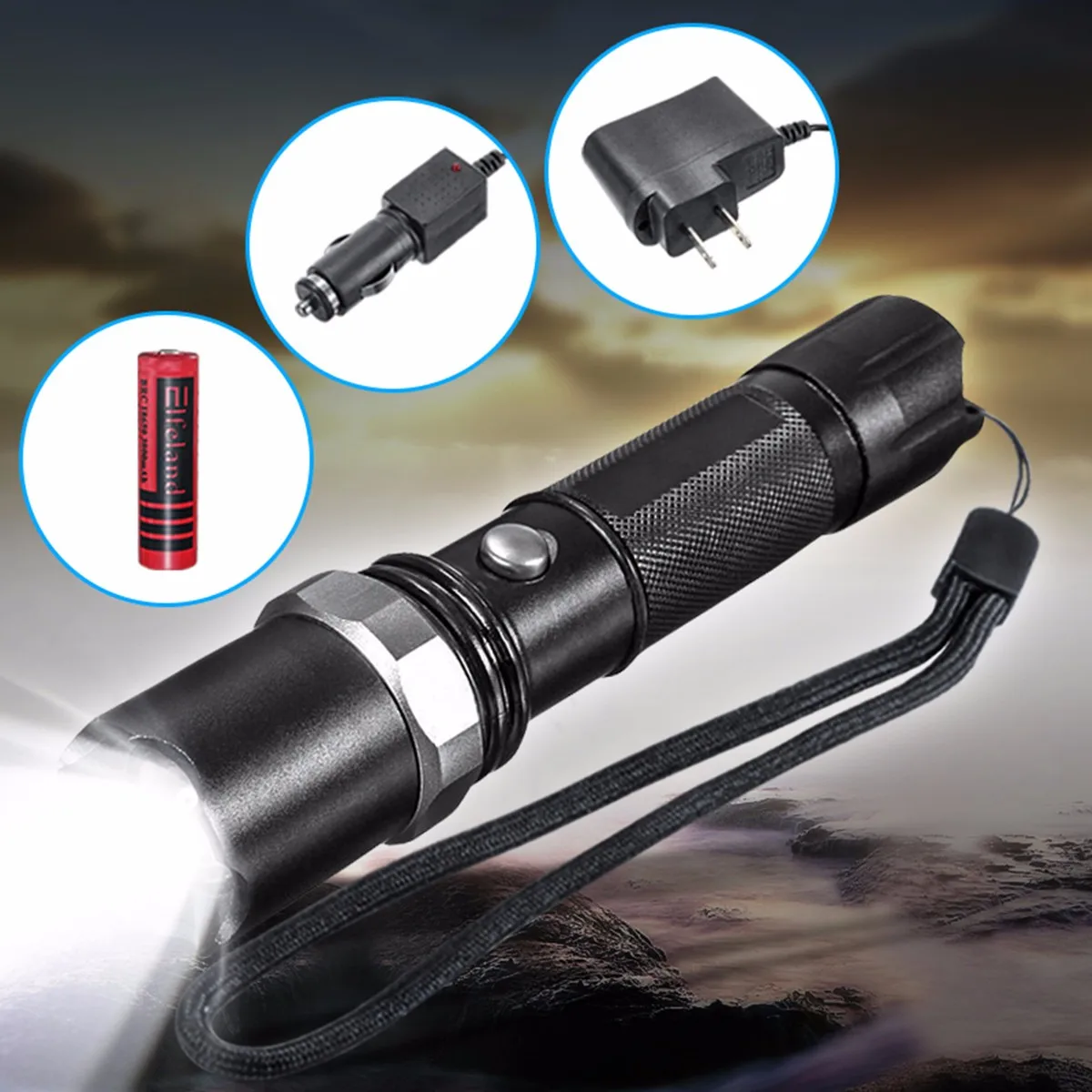 

Portable Work Lamp 65000lm Smuxi Q5 COB LED flashlight Magnetic zoomable Worklight 3 modes Rechargeable waterproof use 18650