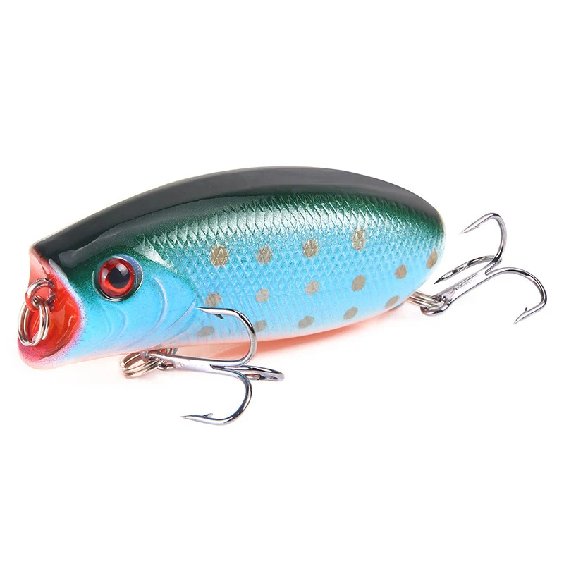 

55mm /10g Popper Fishing Lures Hard Bait Top Water 3D Eyes Lake Mini Artificial Wobble Jerkbait Crankbait Floating Isca Pesca