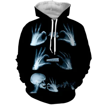 

Plus Size XS-7XL No Smoking Men Women Hoodies /Tees Outerwear Harajuku Hipster Pullover X-Ray 3D Print Crewneck Sweatshirt