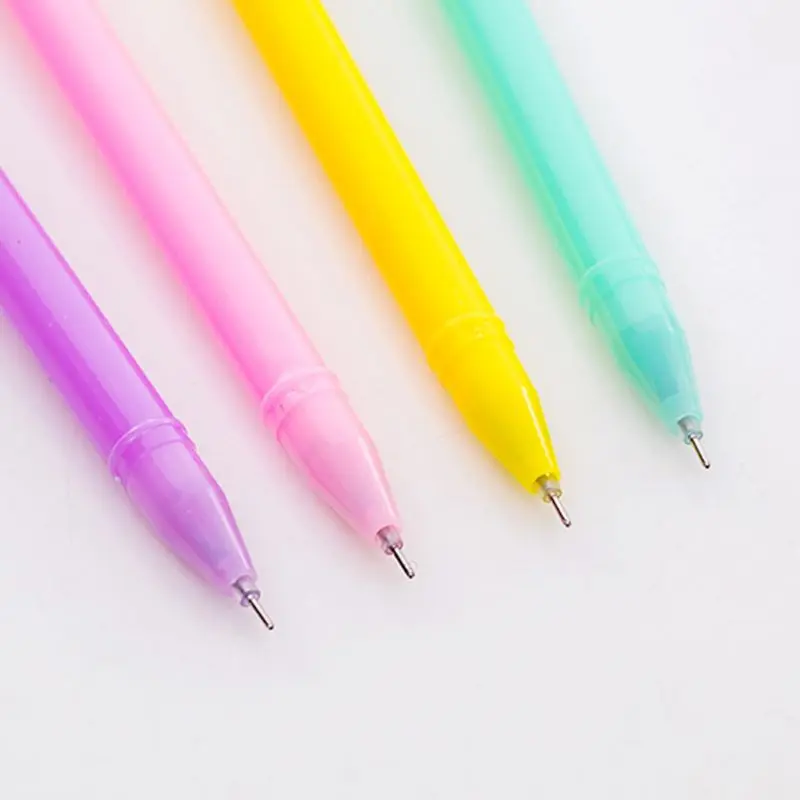 4pcs 0.5mm Kawaii Elephant Gel Pen Signature Neutral Pens Stationery Student Writing Tool School Office Supplies Novelty Kids Gi