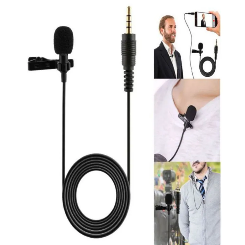 

APS Advanced Material Professional For Phone Portable Mini Stereo HiFi Sound Quality Condenser 1.5M Microphone Clip Lapel Mic