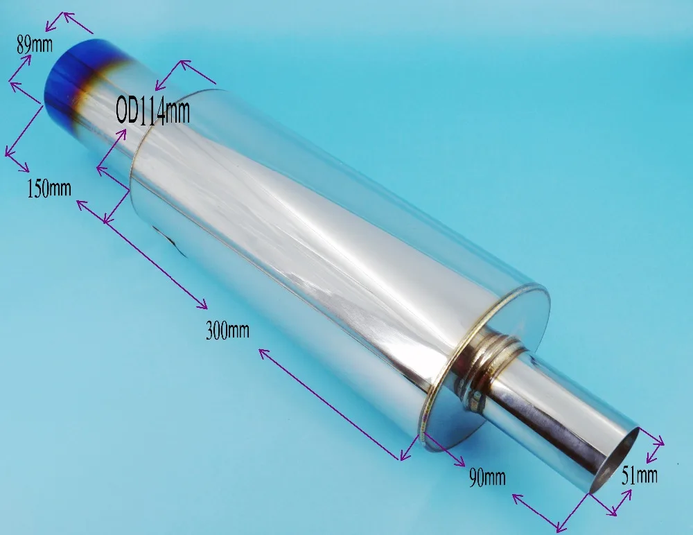 " Впускной с 3,5" сгоревшим наконечником из нержавеющей стали гоночный резонатор глушитель