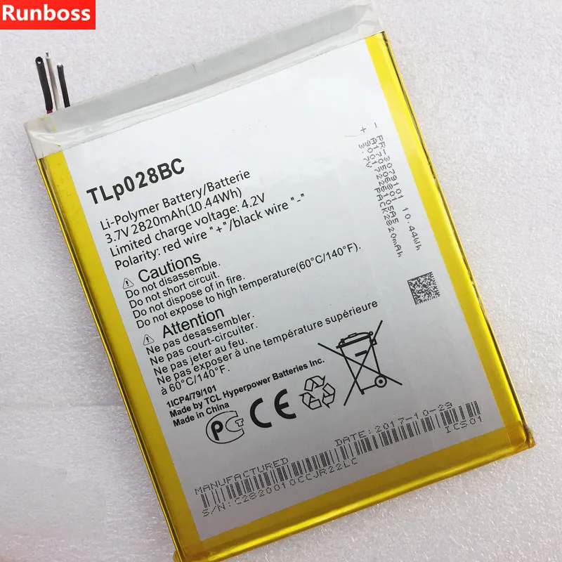 Аккумулятор TLP028BC TLp028BD 2820 мАч для сотового телефона Alcatel tab pixe 3|Аккумуляторы