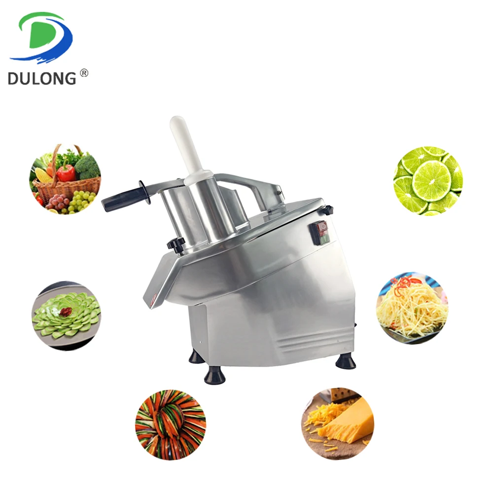 

DULONG Electric stainless steel vegetable cutter for commercial or home use slicing shredding eggplants carrots fruits automatic