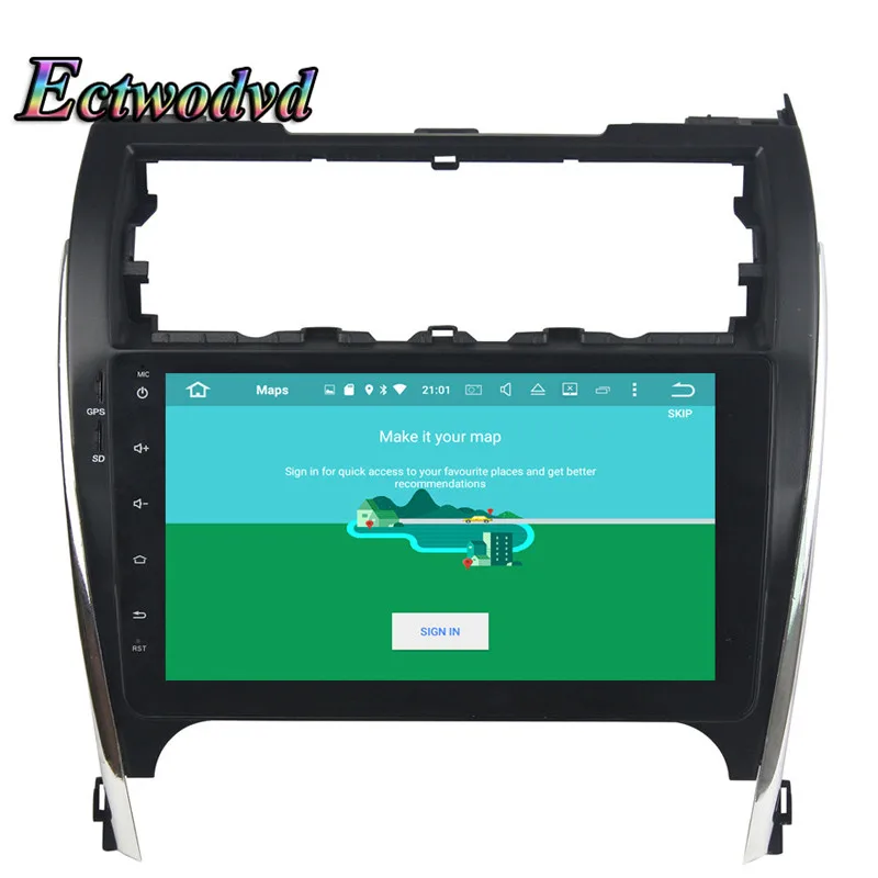 Best Ectwodvd Octa Core 4G+64G Android 9.0 Car Multimedia DVD Player GPS HeadUnit for Toyota Camry 2012 2013 2014 2015 2016 2017 5