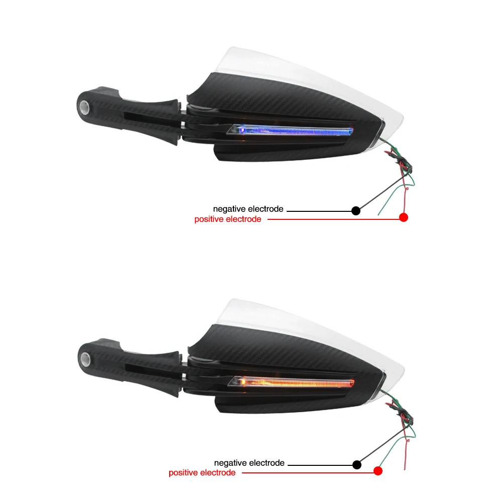 ZS MOTOS 7/" 22 мм, светодиодный алюминиевый руль для мотоцикла, защита для рук, светодиодный светильник, универсальная защита для рук