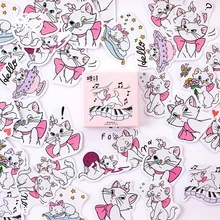 45 pçs/lote rosa Bonito Adolescente gato decoração de mini decoração adesivo DIY álbum diário scrapbooking etiqueta de papel adesivo kawaii