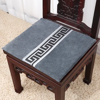 

Geometry Lace Velvet Office Chair Seat Pad Cushion High End Chinese style Home Kitchen Chair Seat Cushion Comfort Armchair Pad