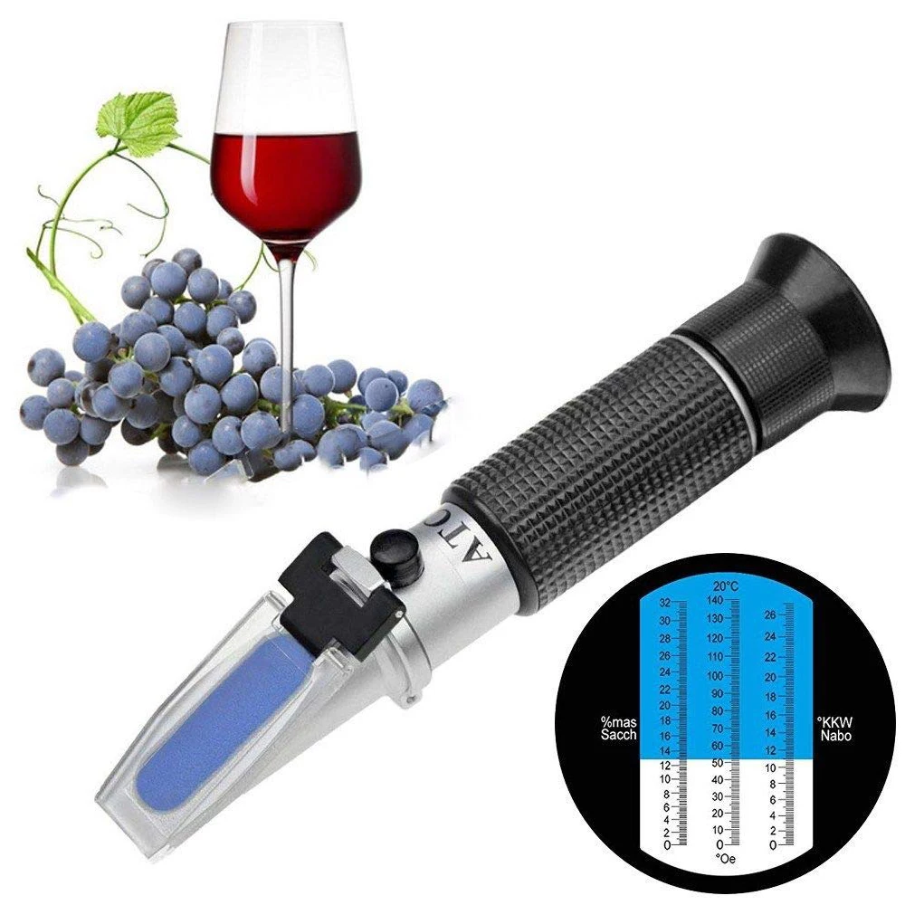 

Refractometer Beer Brix Wort Sugar Alcohol 0~30%1.000~1.120 SG Specific Gravity Handheld Tool Hydrometer Tool