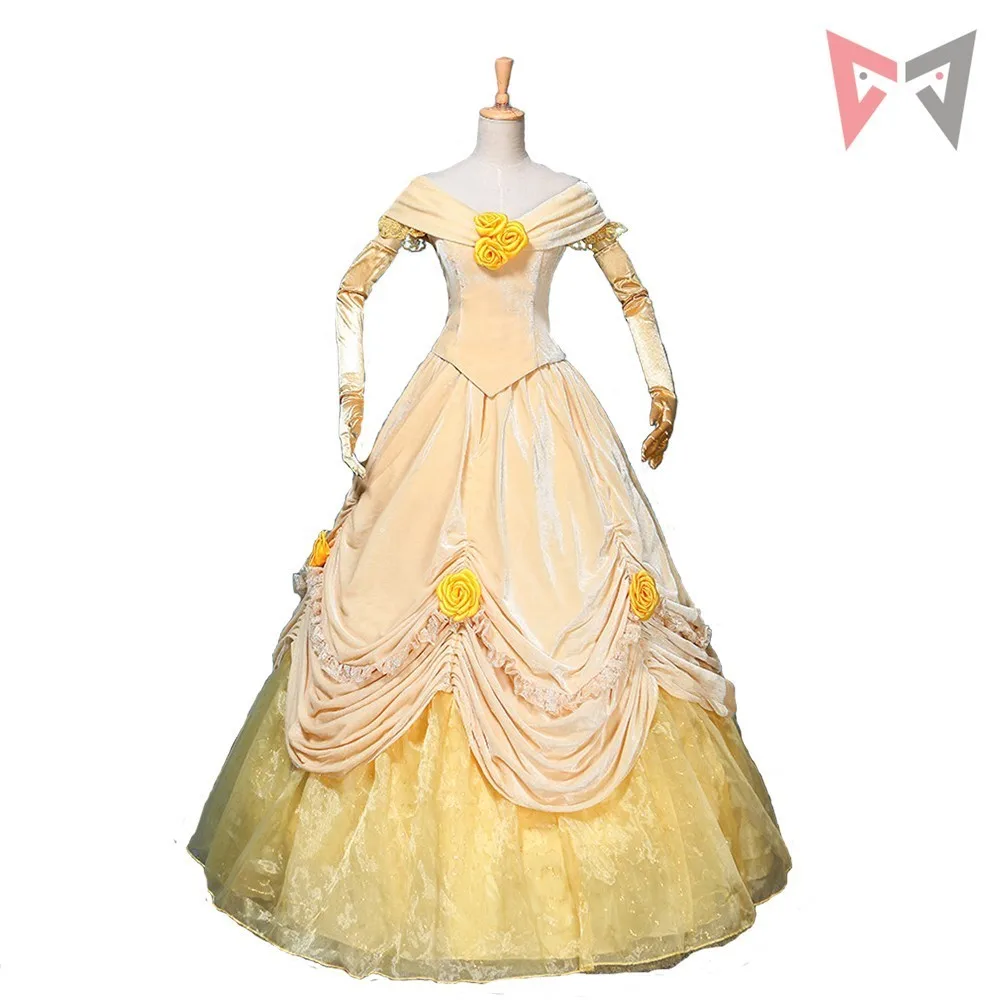 

Athemis Anime Beauty and the Beast Princess Dress cosplay Adult style custom made Dress High Quality