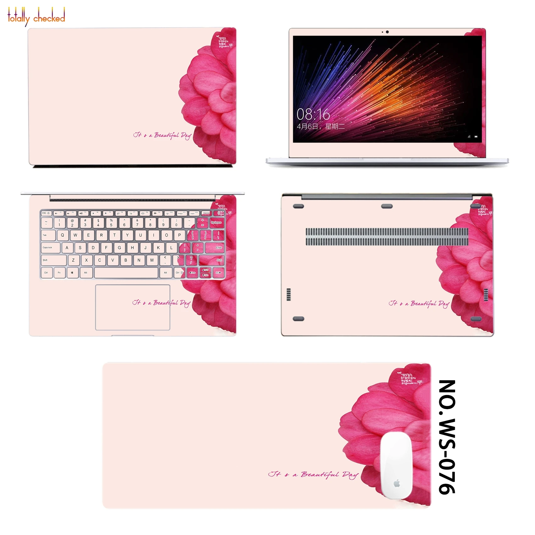 Наклейка для ноутбука Xiaomi Air 12 5 13 3 + коврик мыши Mi Notebook Pro 15 6 полное тело Виниловая