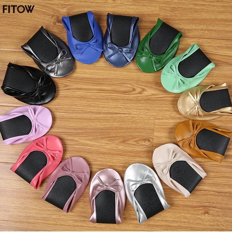 

280 Pairs/Lot Portable Fold Up Ballerinas Roll Up Foldable Ballet After Party Flat Shoes for Bridal Wedding Party