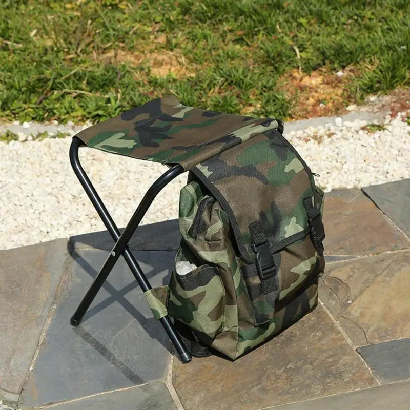 Outdoor Camping Mountaineering Fishing Foldable Carry Stool Chair with Storage Bag Portable Capacity Pesca Iscas Fish Tackle