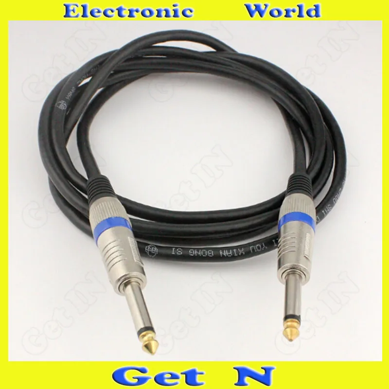 6.35/6.5 Mono Track 2 Pin/Pole Instrument Conenctor Wire Cord Cable Noise Reduction Cable for