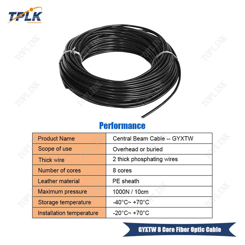 GYXTW 8 core fiber optic cable 1000m/roll ,for outdoor,FTTH Fiber Optic