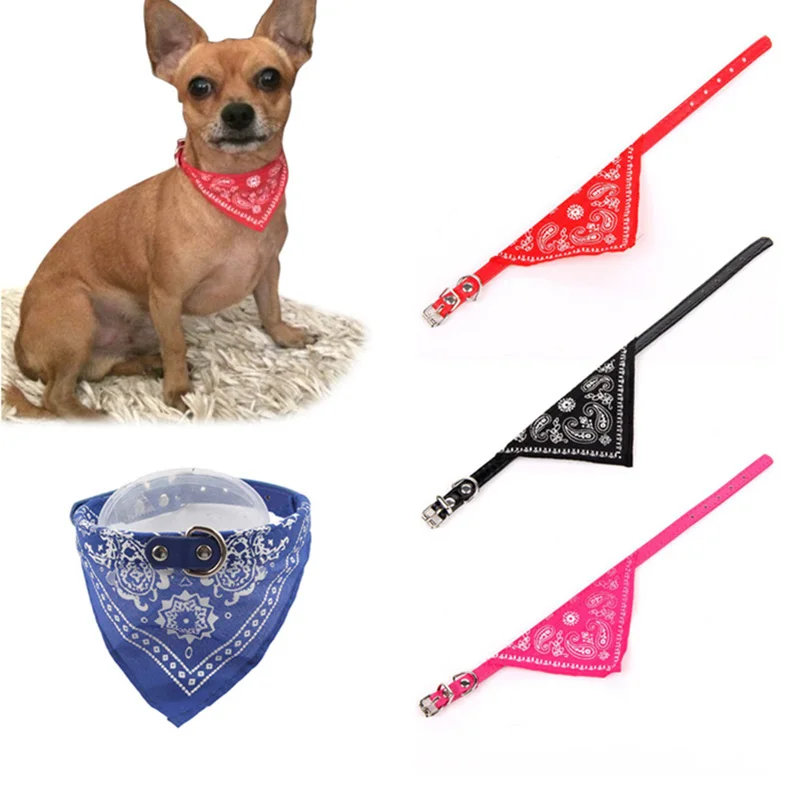 Image Adjustable Lovely Pet Dog Scarf Collar Bandana Decoration Neckerchief Bow Dog Tie Accessories for Small Large Dog 40