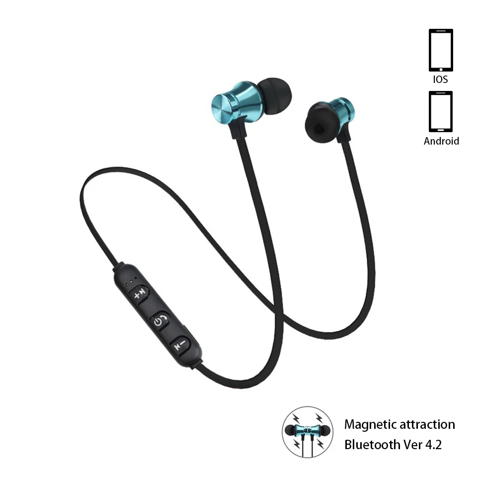 Bluetooth наушники Магнитная беспроводной стерео спортивные вкладыши гарнитуры с
