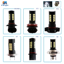 2 шт. противотуманных фар H11 H4 H7 9005 9006 P13W H16 12 V DC 2835 42 SMD светодиодный фонарь для автомобильных фар противотуманная фара белый 840Lm супер яркий