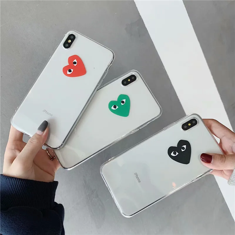 

Ultra Thin CDG Transparent soft cover case for iphone X 6 6S 7 8 plus XR XS MAX Play Comme des Garcons Casual fashion phone capa