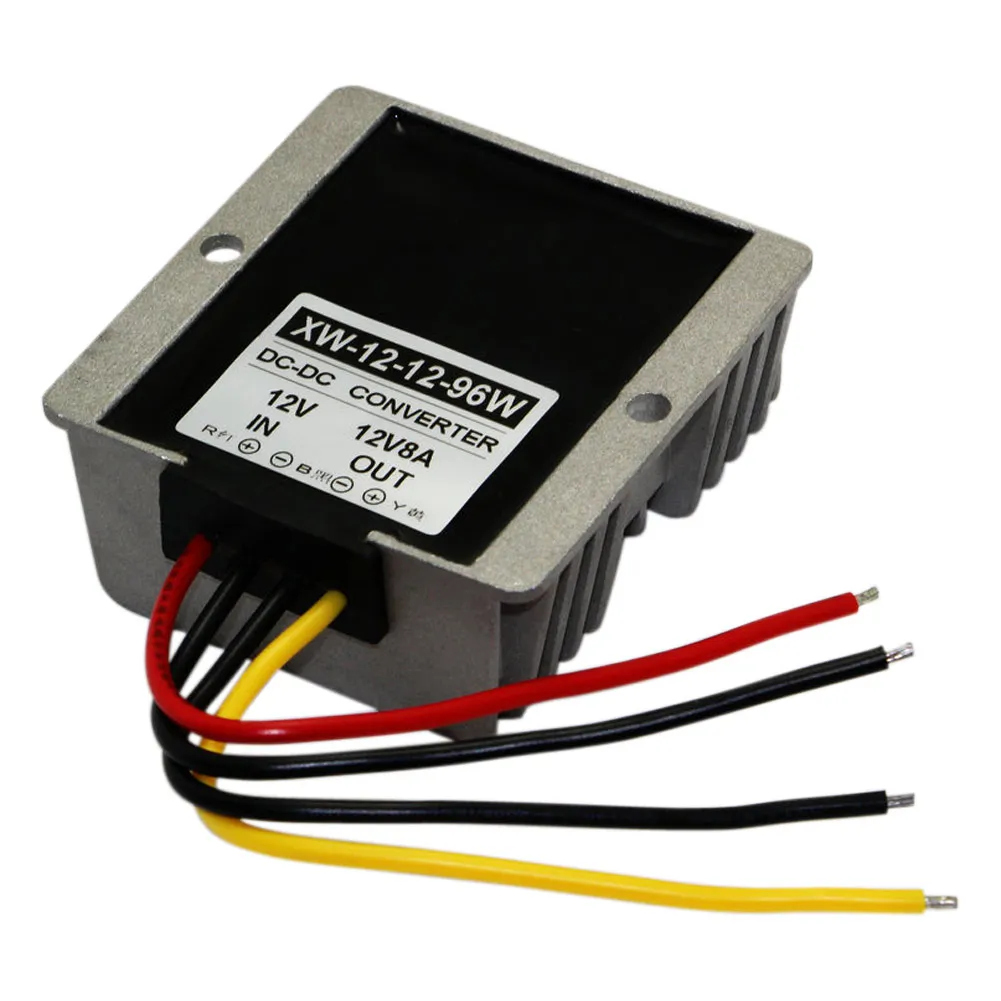 

High Quality DC12V To DC12V 8A 96W Auto Step Up / Down Power Supply Converter Module Silicone Sealmemt