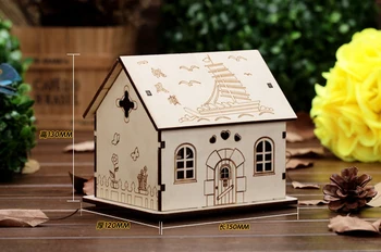 

New Flash House Shape Change Wooden Furnishing Articles Piggy Banks Occupy The Birthday Gift Box Children Money Cans Unisex 2020