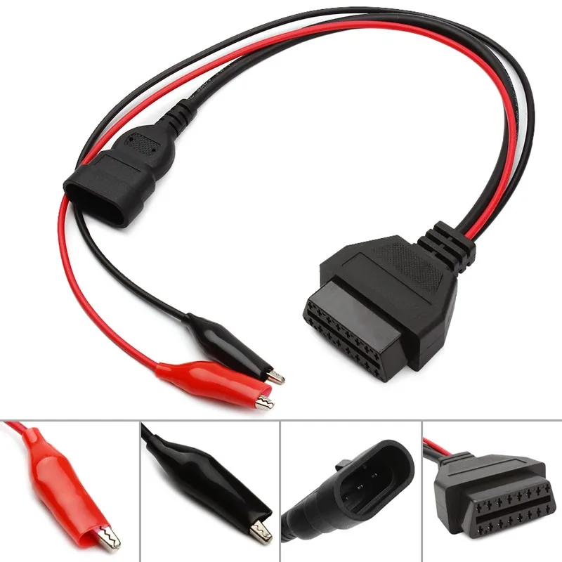 Новинка для Fiat 3 Pin Alfa Lancia до 16 Pin OBDII OBD2 obd-II Соединительный адаптер автомобильный кабель obd для fiat 3pin диагностический кабель