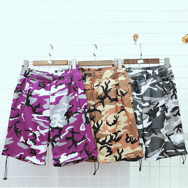 19SS Kanye Daniel Patrick High Street Fashion Shorts Hip Hop Kanye Street Men and Women Tooling Camouflage Casual Shorts