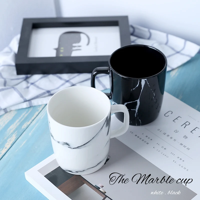 380ml Modern Marble Decorative Pattern Ceramic Coffee Mug Home