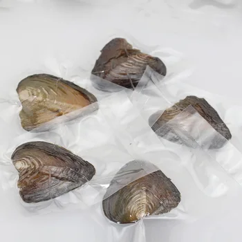 

Pretty charming rice Pearls 6-7mm brightly colored rainbow pearls for live party show Love wish pearl freshwater oyster FO004