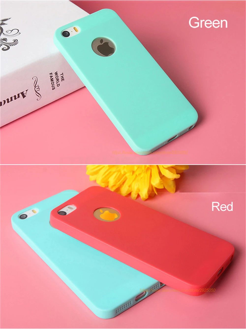 MOUSEMI Phone Cases Silicone 5S se For iPhone Case Candy For iPhone 5s se 5 Case Cute Silicone Pink Soft Luxury Matte Coque 5s 5 (11)