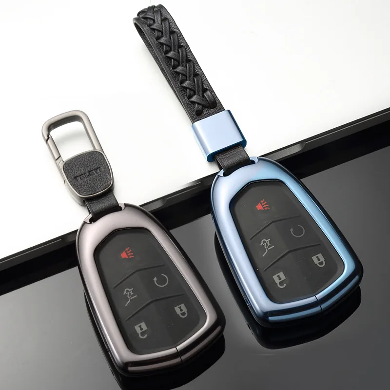 

Car Aluminum Alloy Auto Key Shell Holder Remote Key Case Cover For Cadillac ATS-L CT6 CTS XTS XT5 SRX Escalade