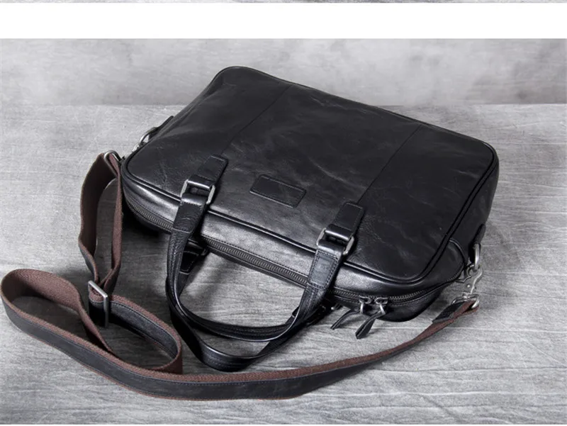 PNDME Высококачественная мягкая кожа черный мужской портфель повседневная простая кожаная сумка для ноутбука дорожная Диагональная Сумка