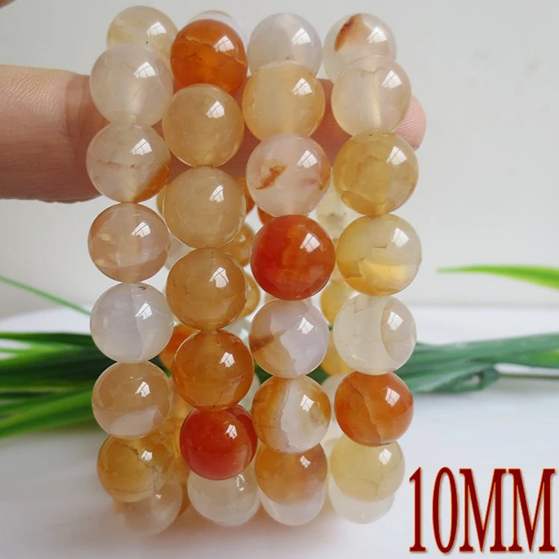MOROW Fashion Dainty Natural Stone Bracelets Dragon Veins Agates Round Bead for Women Men Jewelry Charm Handmade Bracelets New (14)