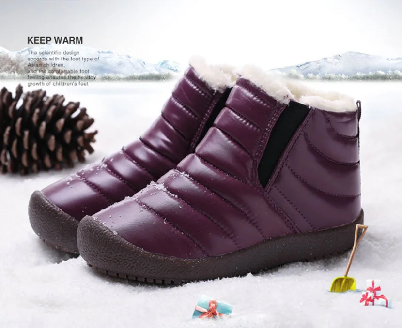 Waterproof children's snow boots-29