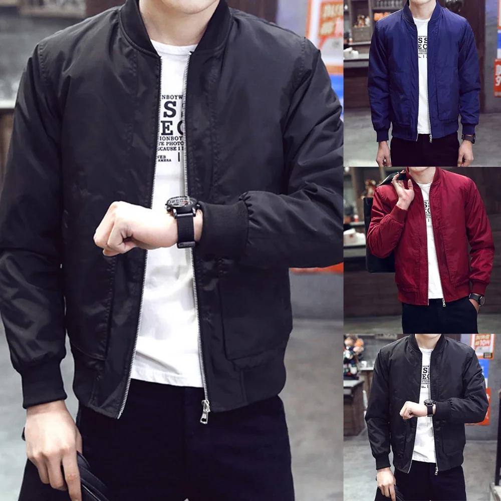 

Men Casual Jacket Comprehensive training Baseball Coat Sportswear Comprehensive training sports sweater Outwear Tops