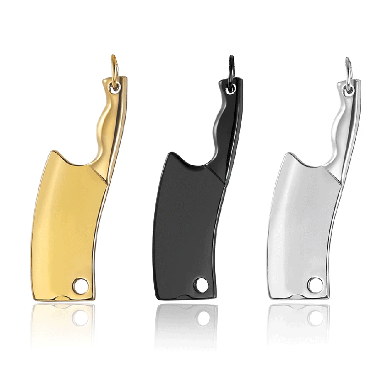 

JEBWMN Personality stainless steel unisex fashion punk jewelry retro creative kitchen knife gift Christmas necklace pendant