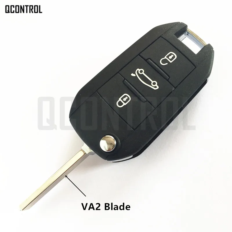 QCONTROL Автомобильный Дистанционный ключ для Peugeot 208 2008 301 308 508 Hella 434 МГц HU83 или VA2