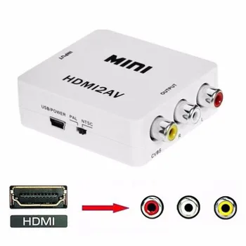 

HDMI to Mini Composite CVBS RCA AV Video Converter Adapter Old TV 1080p HRCA Hot Promotion Drop Shipping