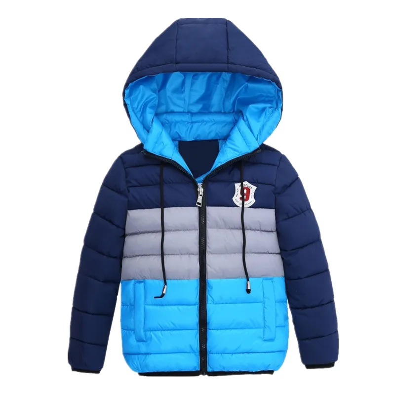 Jungen Blau winter mäntel & Jacke kinder Zipper jacken Jungen dicke