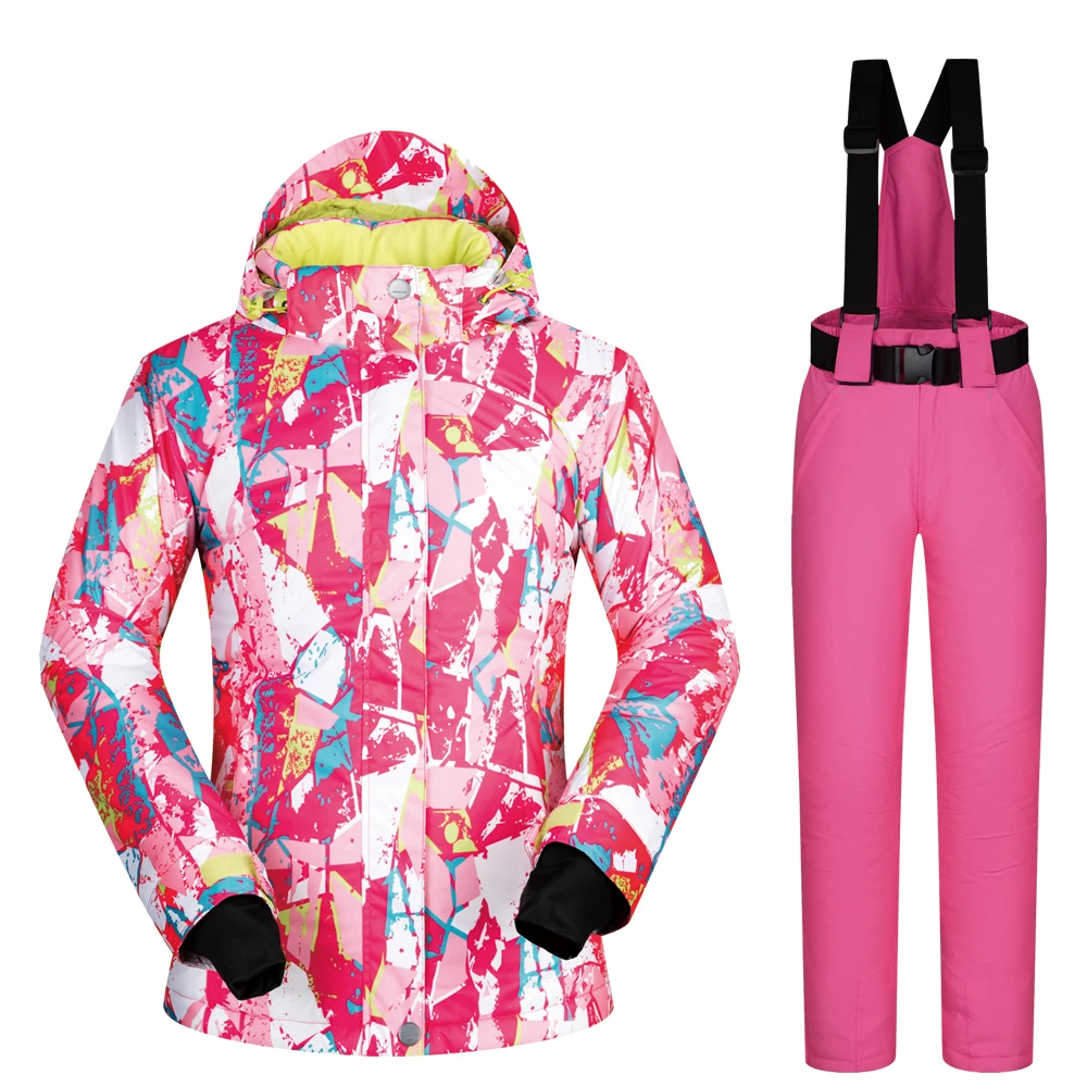

Snowboard Suits Women 2019 New Set Underwear Outdoor Skiing Set Snow Female Windproof Waterproof Winter Women Ski Jacket Brands