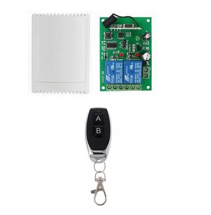 Hot DC12V 2CH Wireless Remote Control Switch System teleswitch Receiver +1*Transmitters for Appliances Gate Garage Door | Электроника