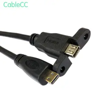 

HDMI 1.4 D type Micro HDMI Male to Female M/F Extension Panel Mount Cable 30cm 60cm
