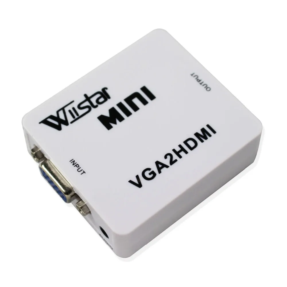 

Wiistar New Arrival Female VGA to HDMI Converter VGA HDMI Adapter 1080P Audio Video Converter VGA2HDMI