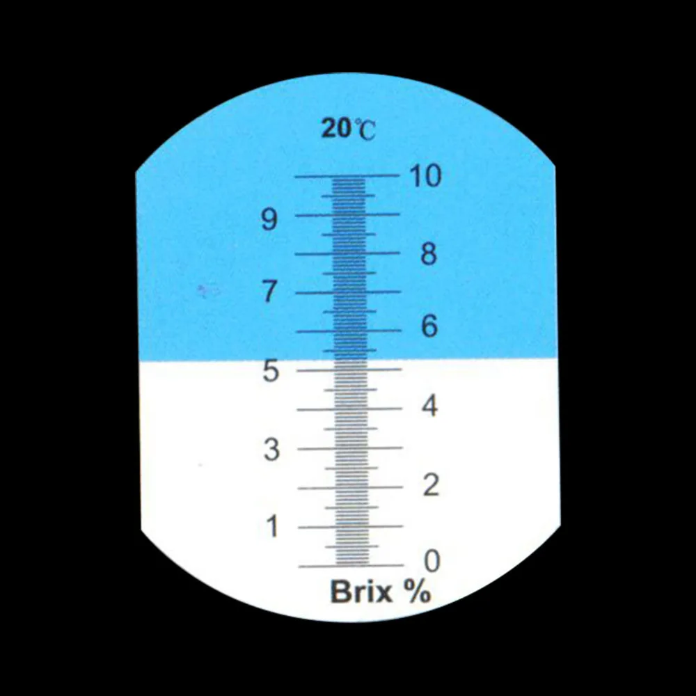 Handheld Sugar Meter ATC 1-10% Brix ABS Material Plastic Sugar Refractometer Sugar Content Testing Equipment with The Retail Box