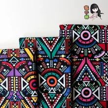 ZENGIA 145cm x 100cm tela estampada de algodón indio africano diseño tipo patchwork étnico para mantel cojín costura decoración del hogar tela